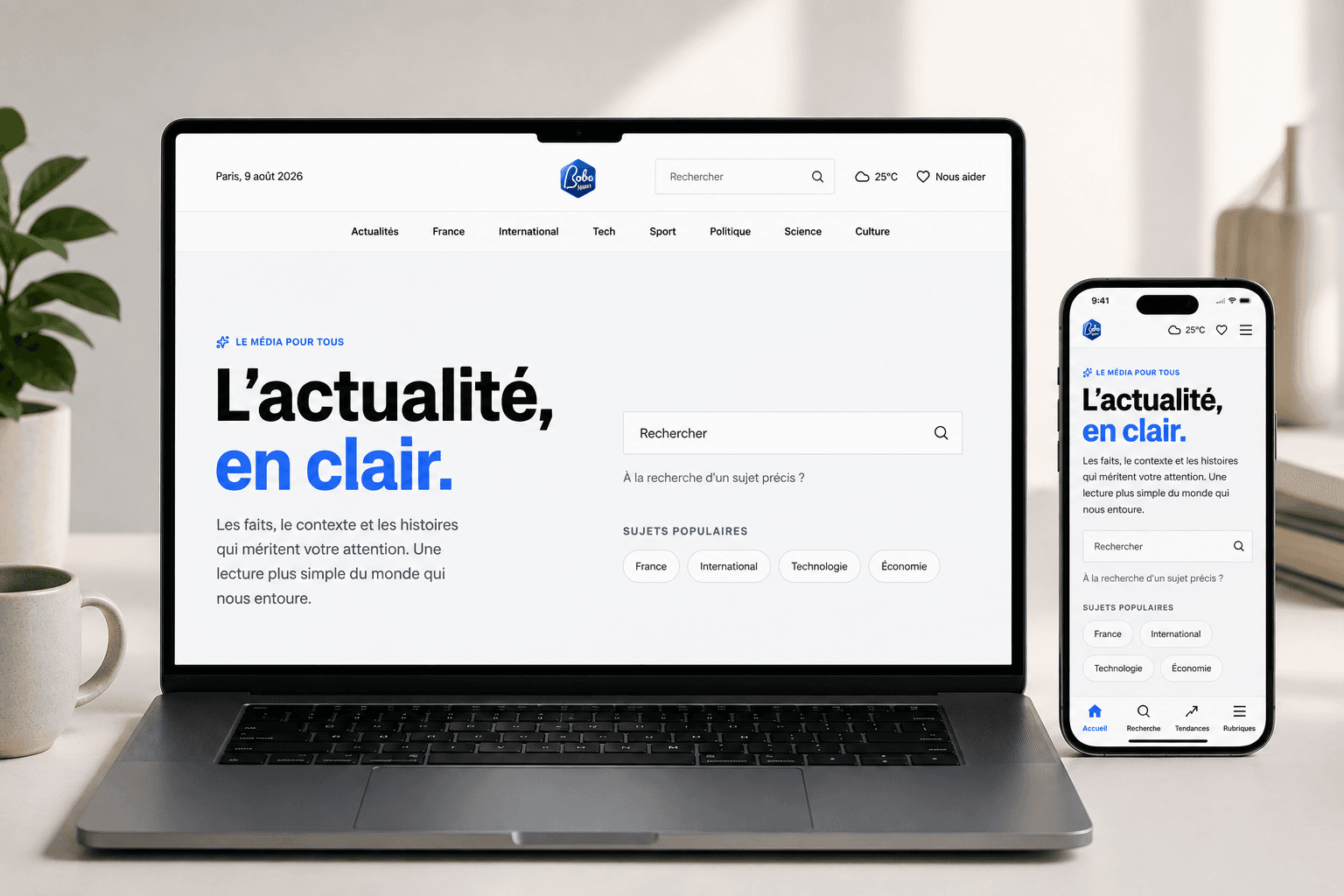 Aperçu du site BOBO NEWS